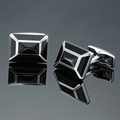 Men's Enamel Craft Vintage Pattern Series Cube Cufflinks 9323505710 371375515