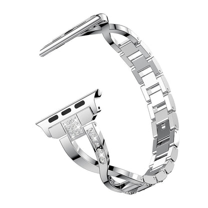 X-shaped Chain Metal Diamond Watch Band 932a9713 5e02 40d1 9fa1 75dcb571e96a