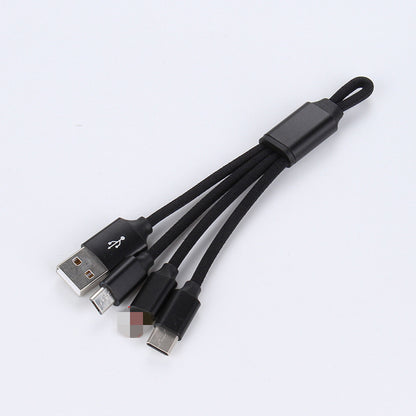 Keychain Three-in-one Data Cable Three-head Charging Cable - 图片 7