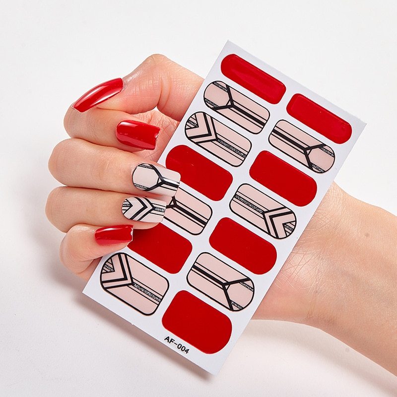 Solid Colors And Creative Nail Art Creative Women Salon Nail Decoration Fashion Nail Polish Nails Sticker Designer Nail Strip