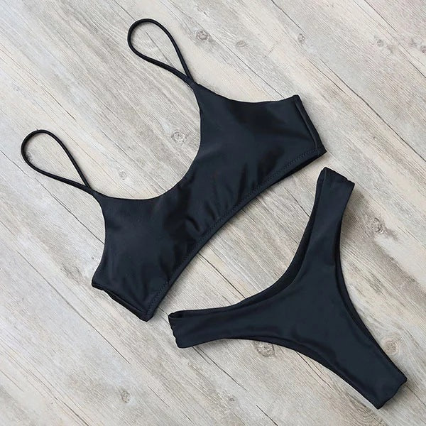 Women's Simple Clean Solid Color Bikini Swimsuit 93395fb2 b1d5 4825 86e2 4f8b9b3b9318