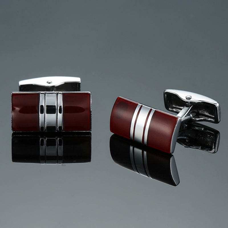 Men's Enamel Craft Vintage Pattern Series Cube Cufflinks 9347758075 371375515