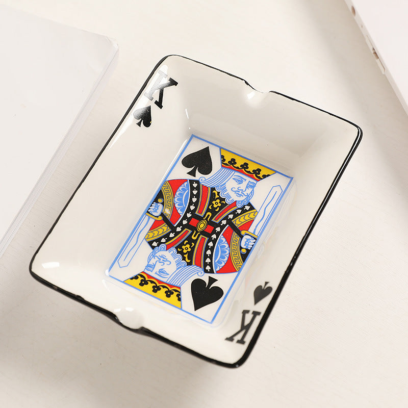 Home Poker Style Ceramic Featured Ashtray Office Living Room Featured Ornaments 934a5d41 75c1 48f2 ad9e e2755a88d615