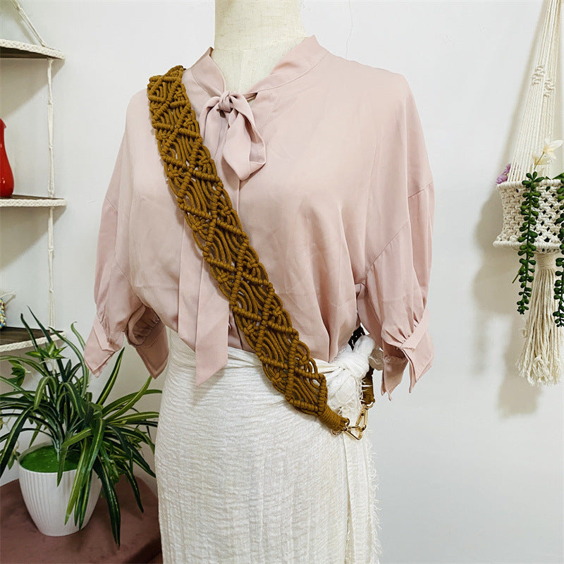 Woven Replacement Handbag Strap Widened Mobile Phone Crossbody Bag Strap Anti-lost Lanyard - 图片 14