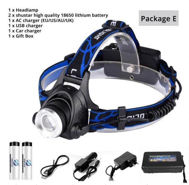 USB Charging Built-in Smart Sensor Head-mounted Outdoor Fishing Headlight 935690471260