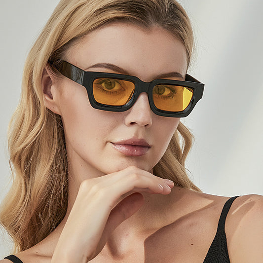 Retro Concave Frame Wide Foot Square European And American Sun-proof Sun Glasses 935e6b40 05d8 4f7e 808d 28c7b285ad8c