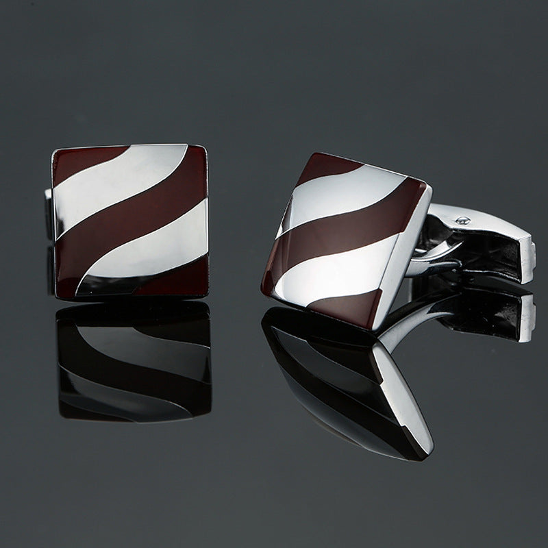 Men's Enamel Craft Vintage Pattern Series Cube Cufflinks 9367106249 371375515