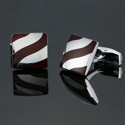 Men's Enamel Craft Vintage Pattern Series Cube Cufflinks 9367106249 371375515