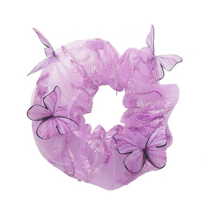 Women's Mesh Pig Intestine Ring Butterfly Hair Accessories 93709970 c650 44da 89ba d4e849d51c60