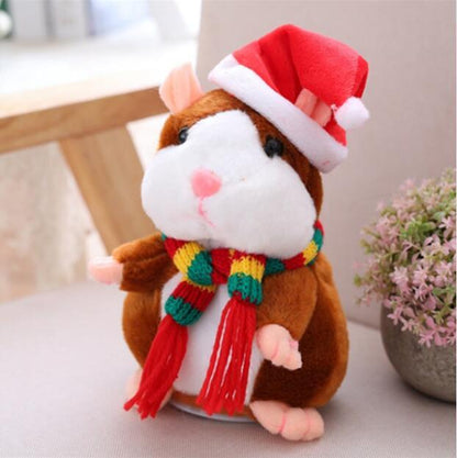 16cm Christmas Talking Hamster Plush Toy Interactive Sound Record Plush Hamster Stuffed Toys for Children Kids Christmas Gift - HD Wireless Product #14