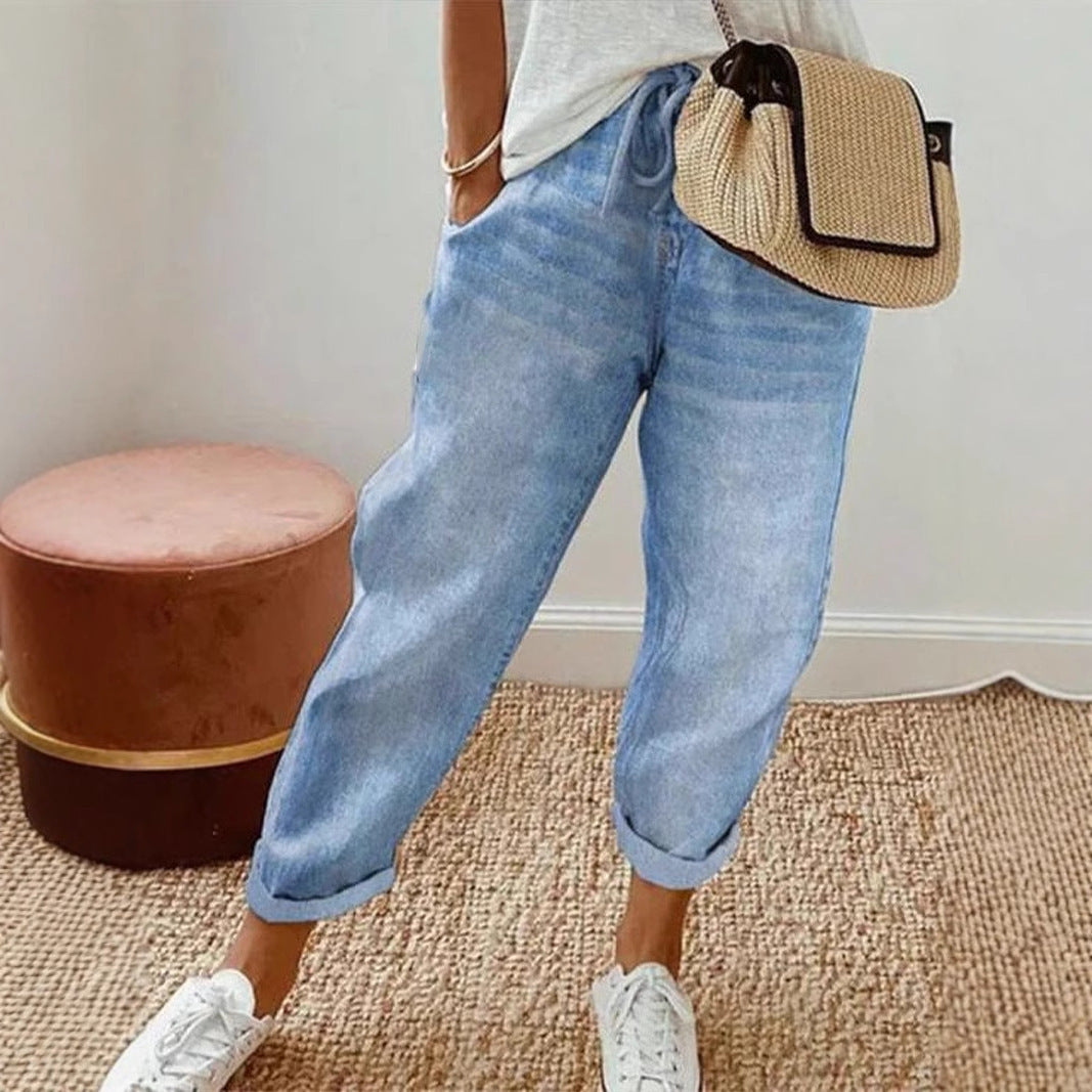 Women's Floral Print Fashion Graffiti Loose Pockets Casual Pants 93785be7 3de2 4fac bd14 84aee4fedef0