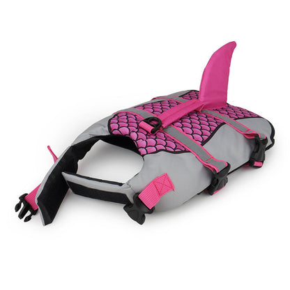 Swim Pet Dog Life Jacket Vest Clothes Life Vest Collar Harness Pets Swimming Summer Swimwear Scales Shark Pet Products 937d11