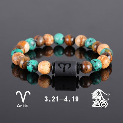 Twelve Constellation Elastic Bracelet Men Tigereye Couple Beaded 938336db 3586 43c7 a1fb 97726ecea1bf
