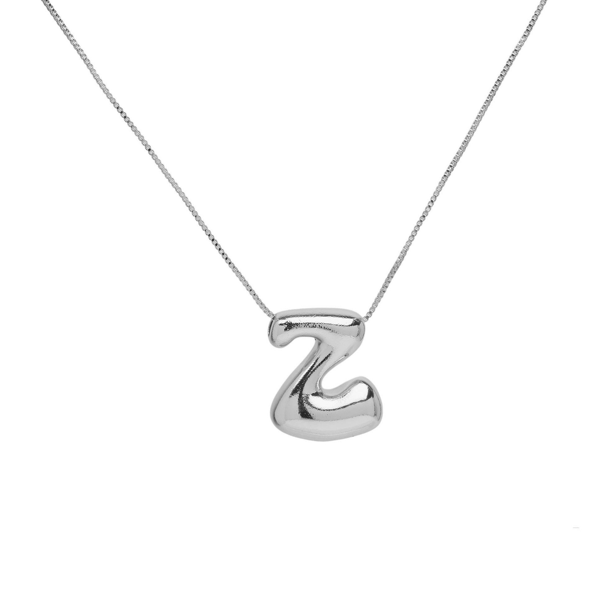 Brass Glossy Balloon English Letter Pendant Necklace 93d3fe14 6bb6 41b8 9154 5947f25933a8
