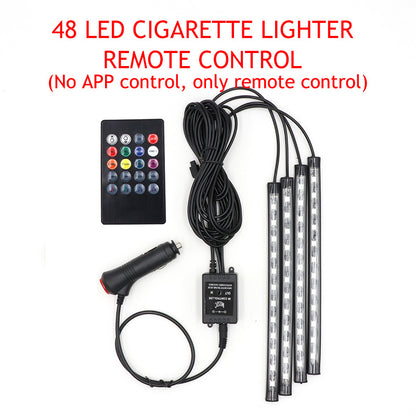Automotive atmosphere One to four lights Remote 4x9 LED atmosphere lamp Indoor foot lamp 9400787618383