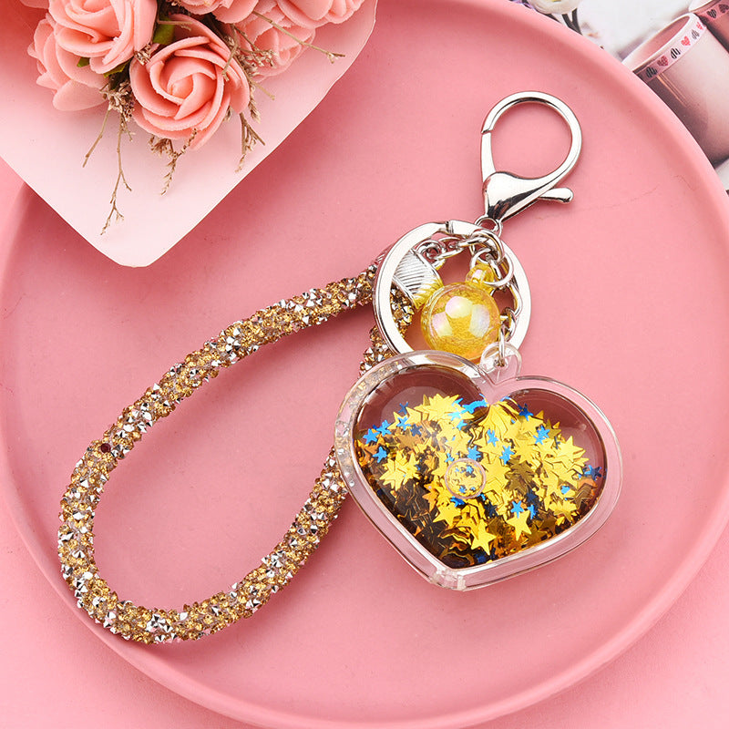 Acrylic Oil-filled Creative Heart Keychain Pendant 941c58b4 78c2 41f6 af25 69976fc6384a