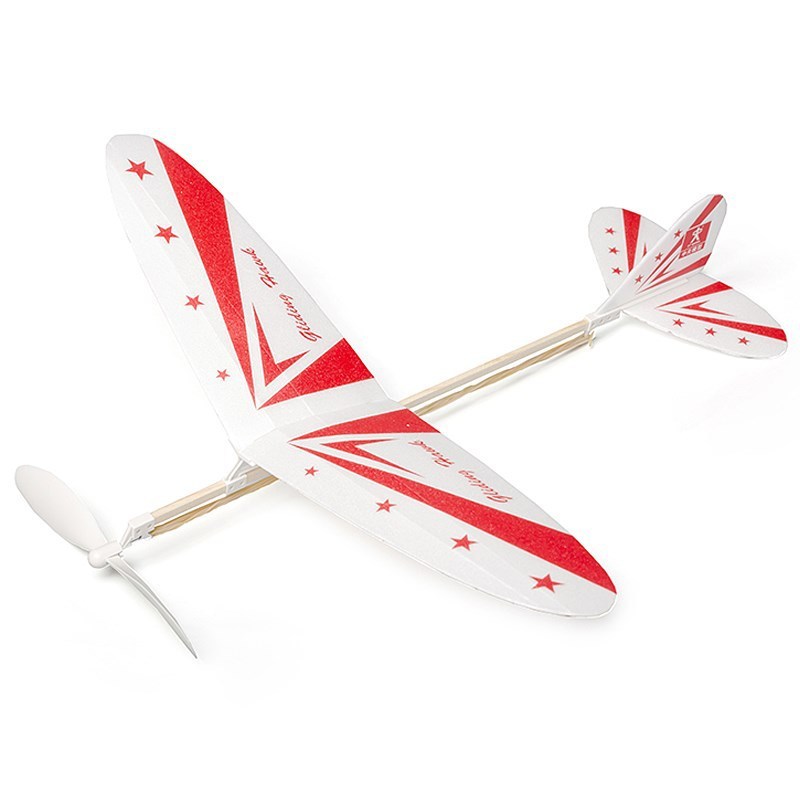 Double - wing rubber - powered aircraft 942076355913
