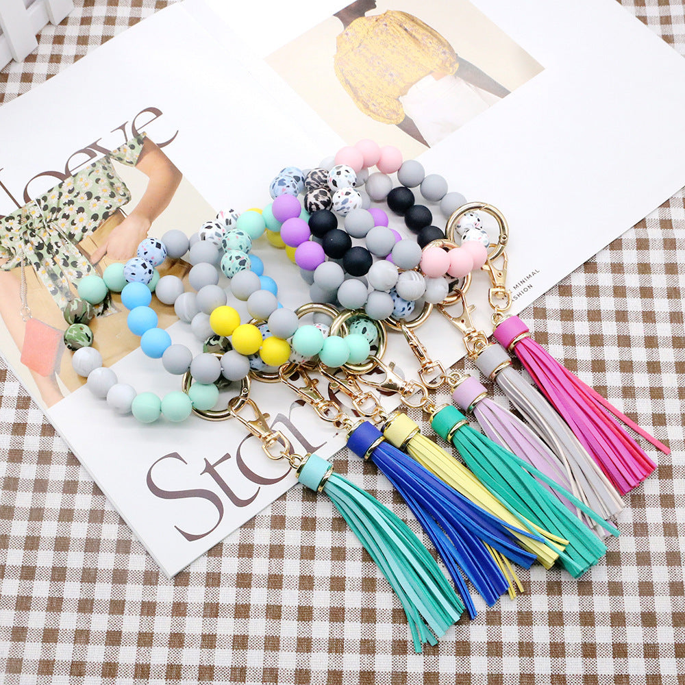 Tassel Camouflage Silicone Beads Bracelet Keychain 9420b1db 058d 4550 8ef9 f0c4c32bc683