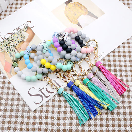 Tassel Camouflage Silicone Beads Bracelet Keychain 9420b1db 058d 4550 8ef9 f0c4c32bc683