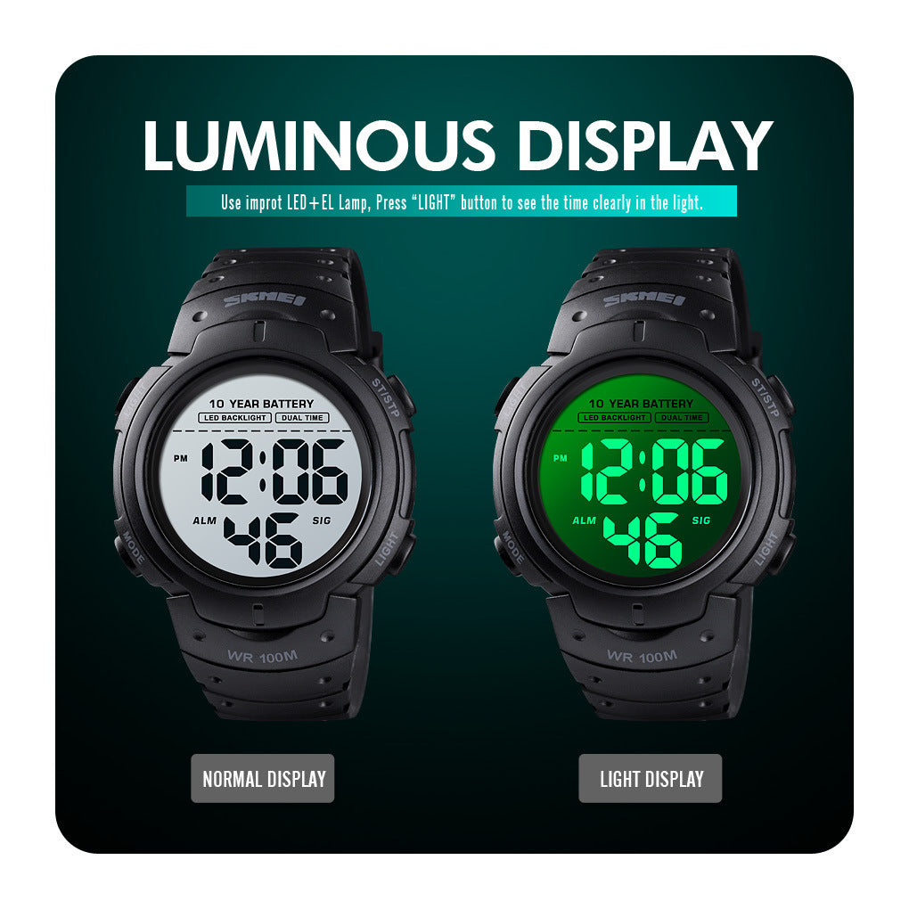 Men's Waterproof Outdoor Sports Multifunctional Luminous Led Electronic Watch 942c7644 a406 4196 89ff 7056ec3115db