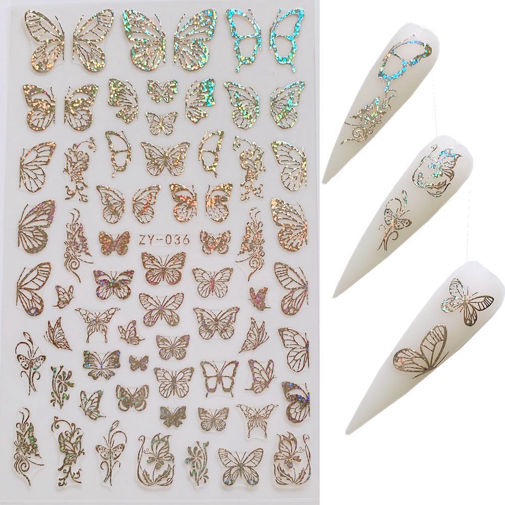 Butterfly Nail Sticker Simulation Bronzing Laser 943d79ee 1907 492b b8be b2abbae041d7