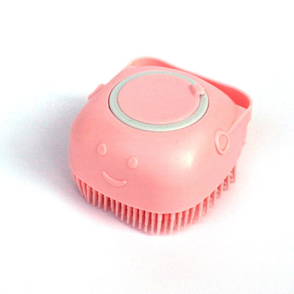 Silicone Dog Bath Massage Gloves Brush Pet Cat Bathroom Cleaning Tool Comb Brush For Dog Can Pour Shampoo Dog Grooming Suppli