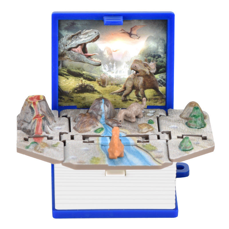 3D Dinosaur Pop-up Book Keychain Children Creative Decompression Toy - HD Wireless Product #7