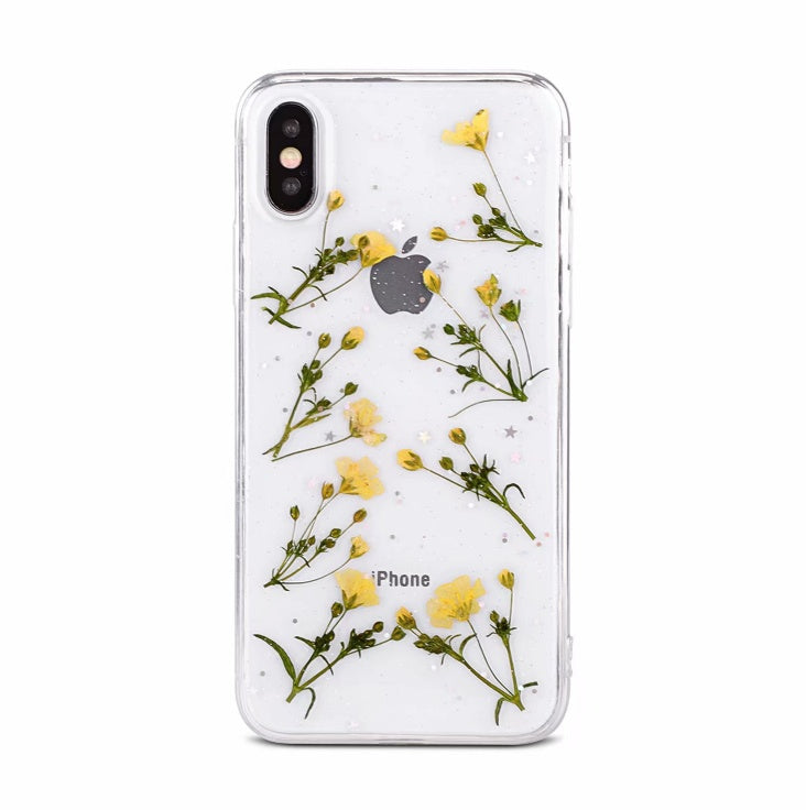 Small floral real flower anti-drop transparent protective cover 945164276395