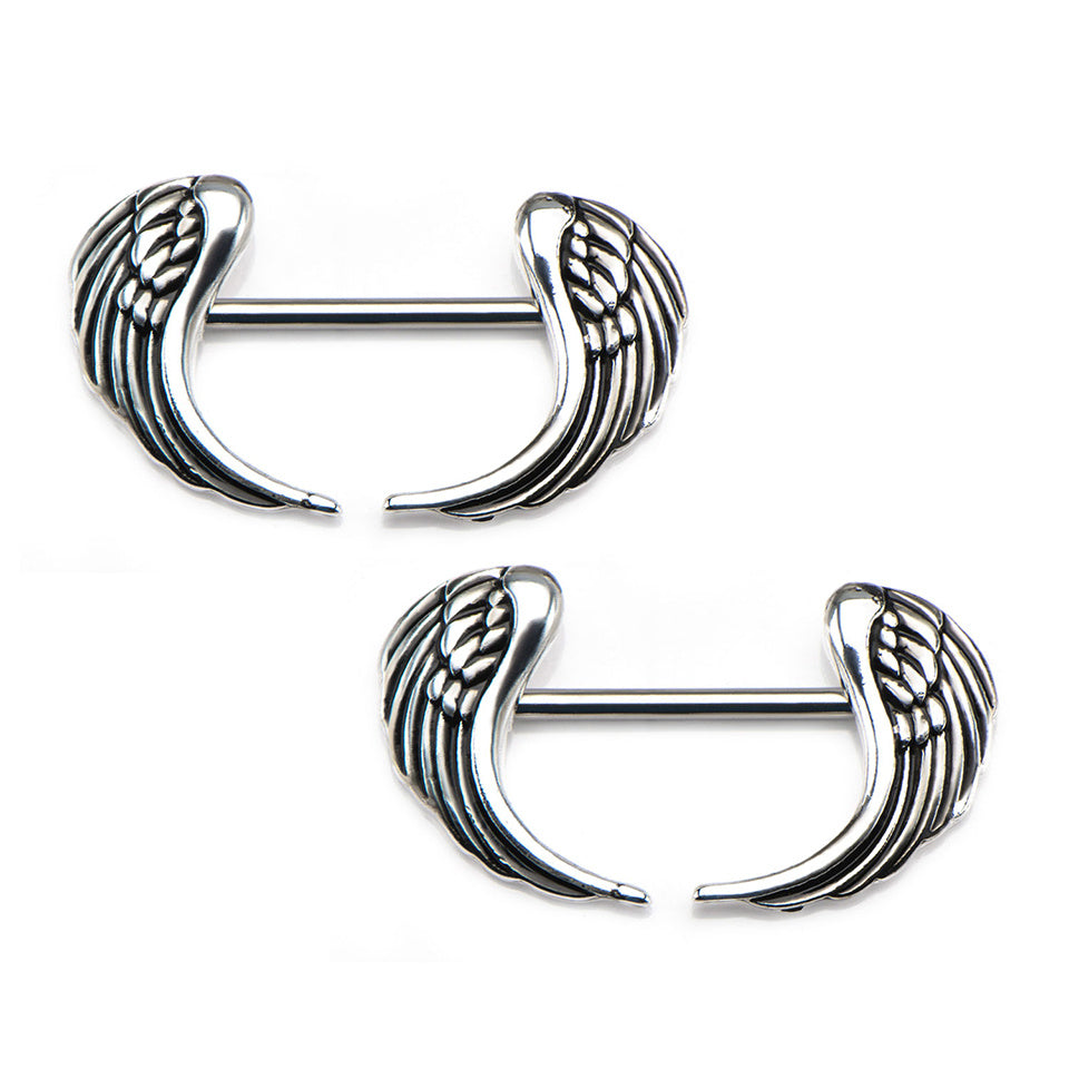 Stainless Steel Breast Ring Fashionable Breast Ring Wing Breast Nail