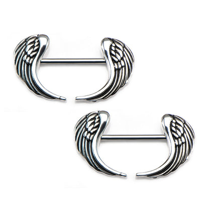 Stainless Steel Breast Ring Fashionable Breast Ring Wing Breast Nail