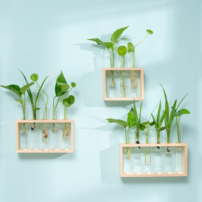 Creative Wooden Frame Hydroponic Plant Container Home Desktop Decorations 9453b55a 8920 447b aef2 054745a77b51