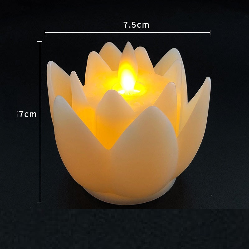 Temple Buddha Front Lotus Lamp Tribute Led Electronic Flower Shape Candle Light 9464cf5c f2d7 4161 9799 264e5a7c47b6