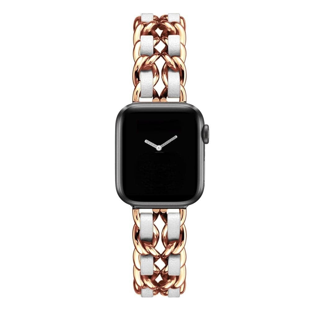 Compatible with Apple, Strap Cuban Link Bracelet IWatch Leather  Metal Strap 9477dcae 105e 4ea3 a4ea d5318ccda21d