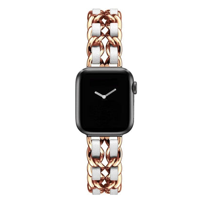 Compatible with Apple, Strap Cuban Link Bracelet IWatch Leather  Metal Strap 9477dcae 105e 4ea3 a4ea d5318ccda21d