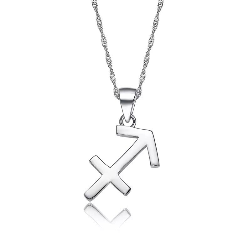 S925 Sterling Silver Twelve Constellation Pendant Fashion Simple 94817e05 c5ea 4f20 b36d e389d9ec3f11