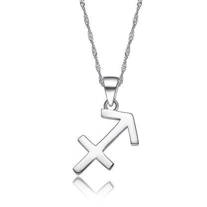 S925 Sterling Silver Twelve Constellation Pendant Fashion Simple 94817e05 c5ea 4f20 b36d e389d9ec3f11