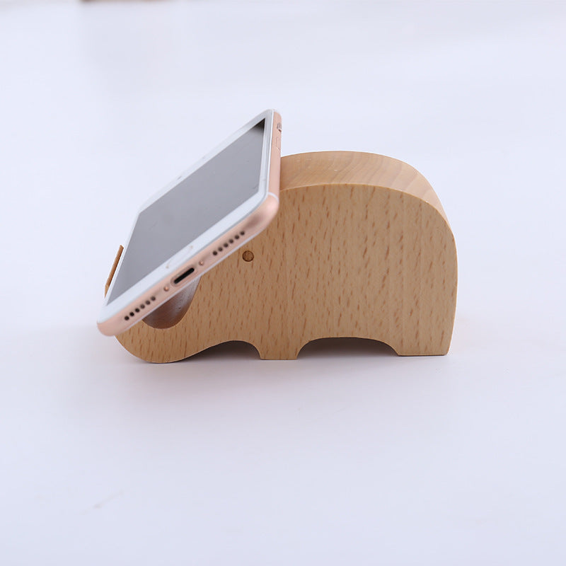 Creative  Mobile Phone Toma Back With Coin Beech Wood Lazy Phone Holder Custom Lettering - 图片 17