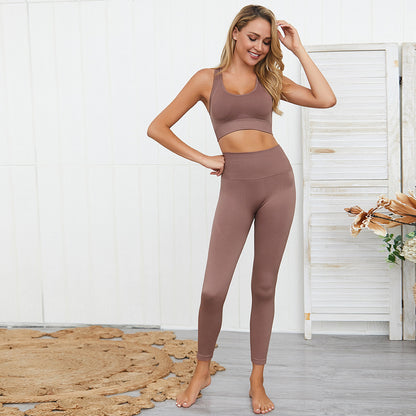 Women's Seamless Knitted Hip Lifting Yoga Suit 9490336483387