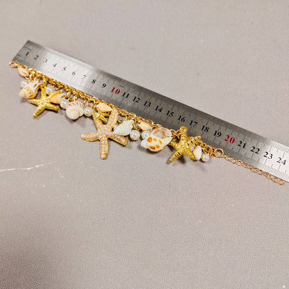 Personality Design Fashion Ocean Boho Starfish Shell Bracelet 94b58f1f 5925 4fc0 a45c afc056b937f1