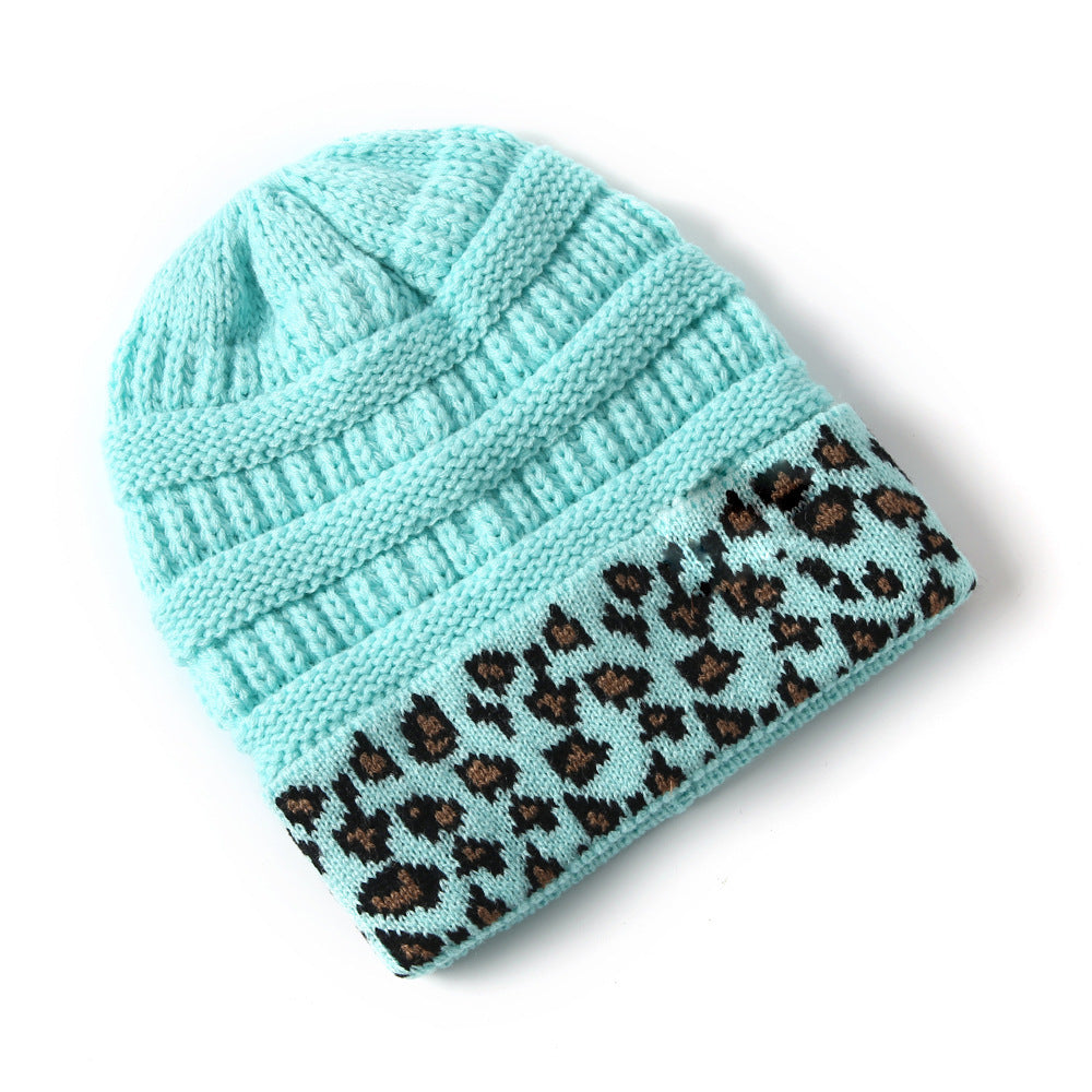 Beanie Women's Warm Leopard Print Knitted Hat Winter 94d5a8c5 26bd 4293 bc10 e32629927c11