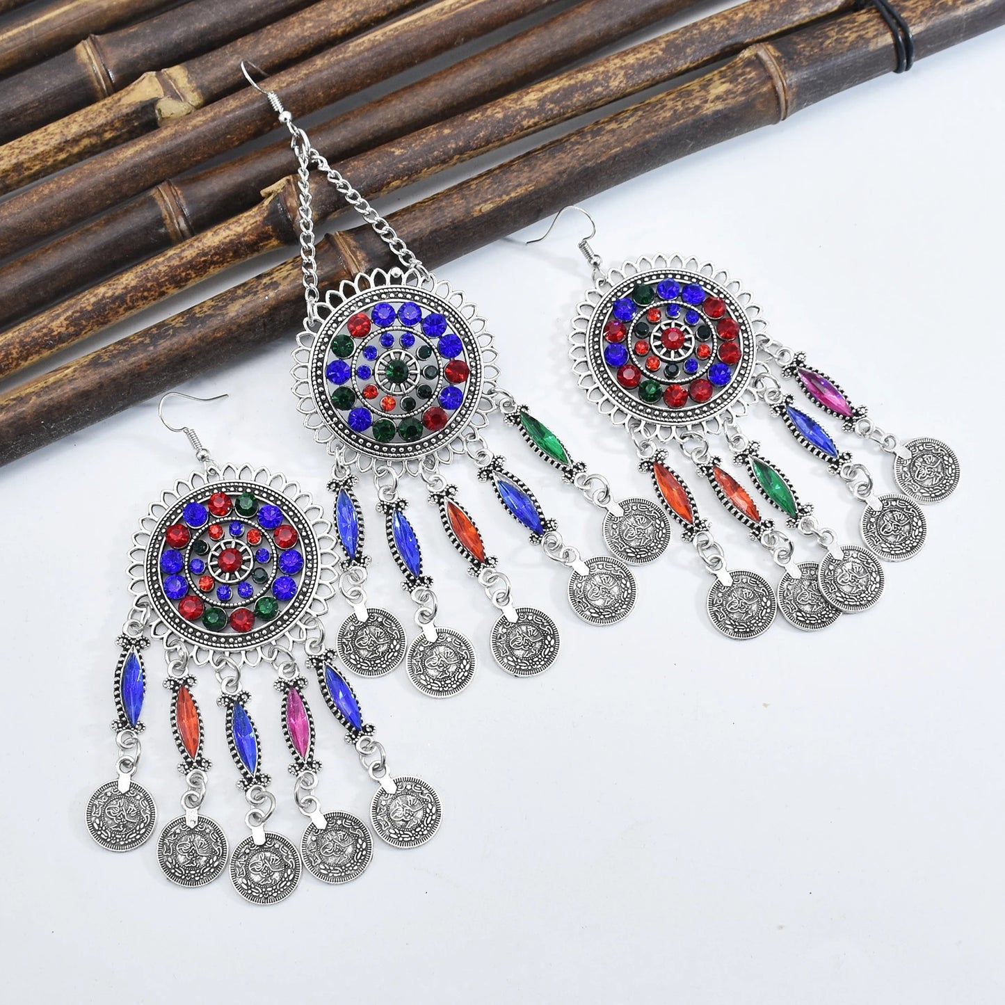 Boho Vintage Necklace Earrings Tiara Set 94d88766 7b0a 4793 9540 38e833a4b6b2