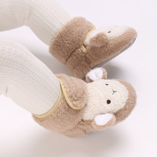 0-12 Months Old Male And Female Baby Thickened Non-slip Cartoon Cotton Shoes - HD Wireless Product #1