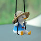 Car Pendant Cute Anime Little Duck Swing Auto Rearview Mirror Hanging Ornaments Interior Decoraction Accessories For Girls Gi