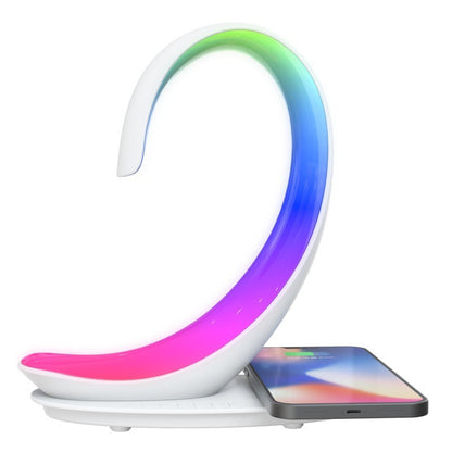 Multi-functional Desktop Wireless Charger Bluetooth Speaker Atmosphere Colorful Light White Swan Light 95021fee 7133 4647 8ec