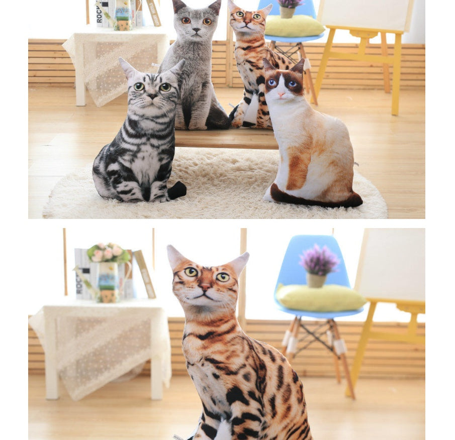 Simulation cat pillow cute cat doll plush toy stereo pet doll 950984508891
