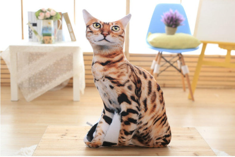 Simulation cat pillow cute cat doll plush toy stereo pet doll 951633008846