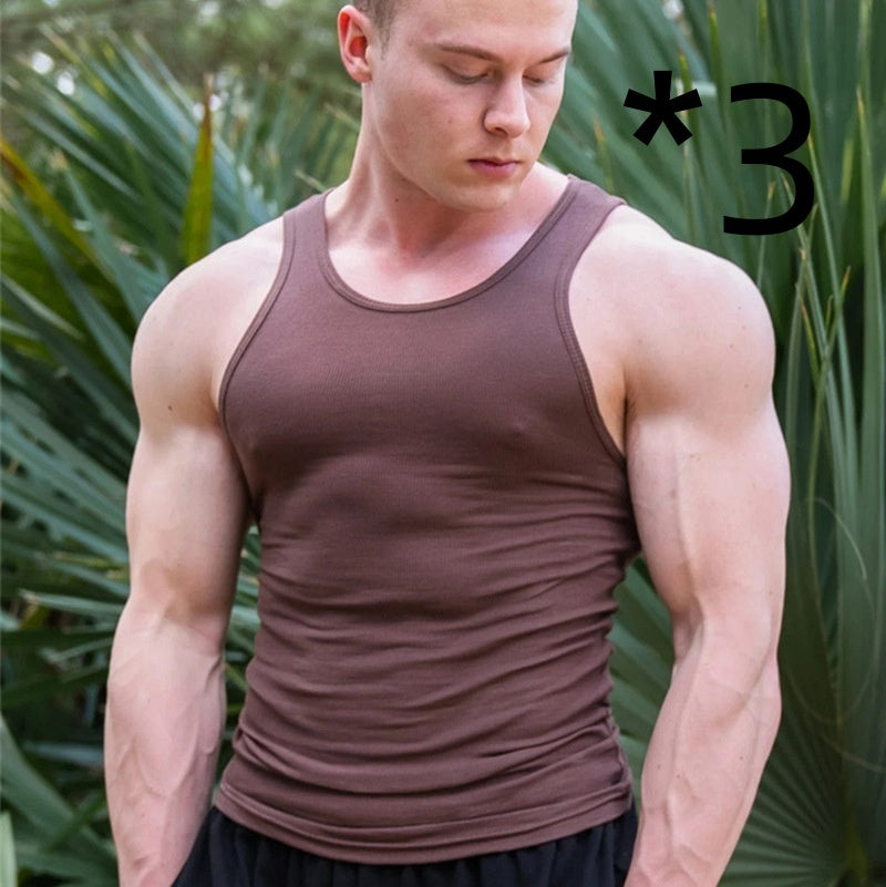 Men's Summer Knitted Ice Silk Rib Fitness Sports Casual Slim Vest 95202d5b 6ecb 4b79 b349 1ea192afcbbb