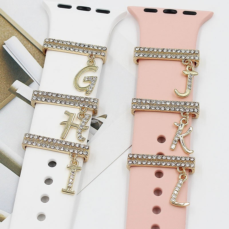 Suitable For Smart Watch Silicone Strap 38mm42mm Letter Decoration Ring 9523e047 7408 4a16 938d c19f9f193190
