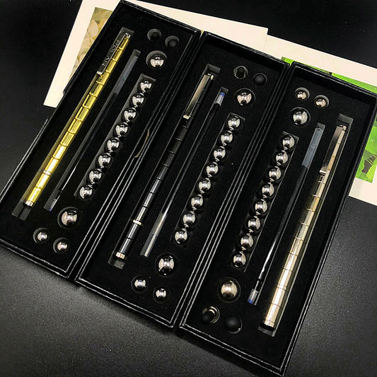 Stress Reducer Relief Toys Gift Box funny black golden kits Fidget magnetic polar pen with stylus ball pen - 图片 1