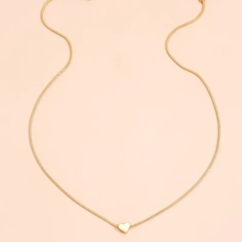 Fashion Snake Bones Chain Love Pendant Necklace